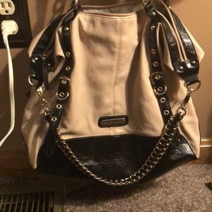Steve Madd tan and black hand bag!